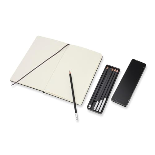 Moleskine Art Sketchbook, Hard Cover, Large (5" x 8.25") Plain/Blank, Black, 104 Pages