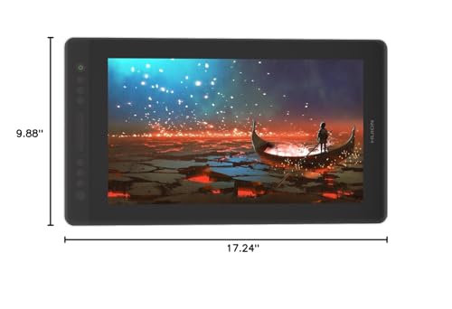 HUION KAMVAS Pro 13 Graphics Drawing Monitor with Stand, Full-Laminated Anti-Glare Screen Battery-Free Stylus 8192 Pen Pressure - 13.3 Inch Pen Tablet Display for Linux, Windows and Mac