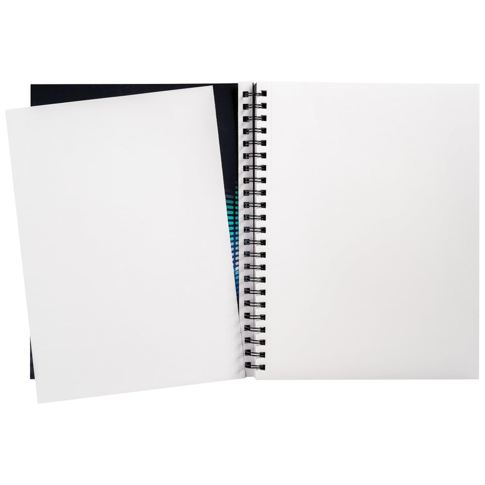 UCreate Poly Cover Sketch Book, Heavyweight, 6" x 9", Black, 75 Sheets