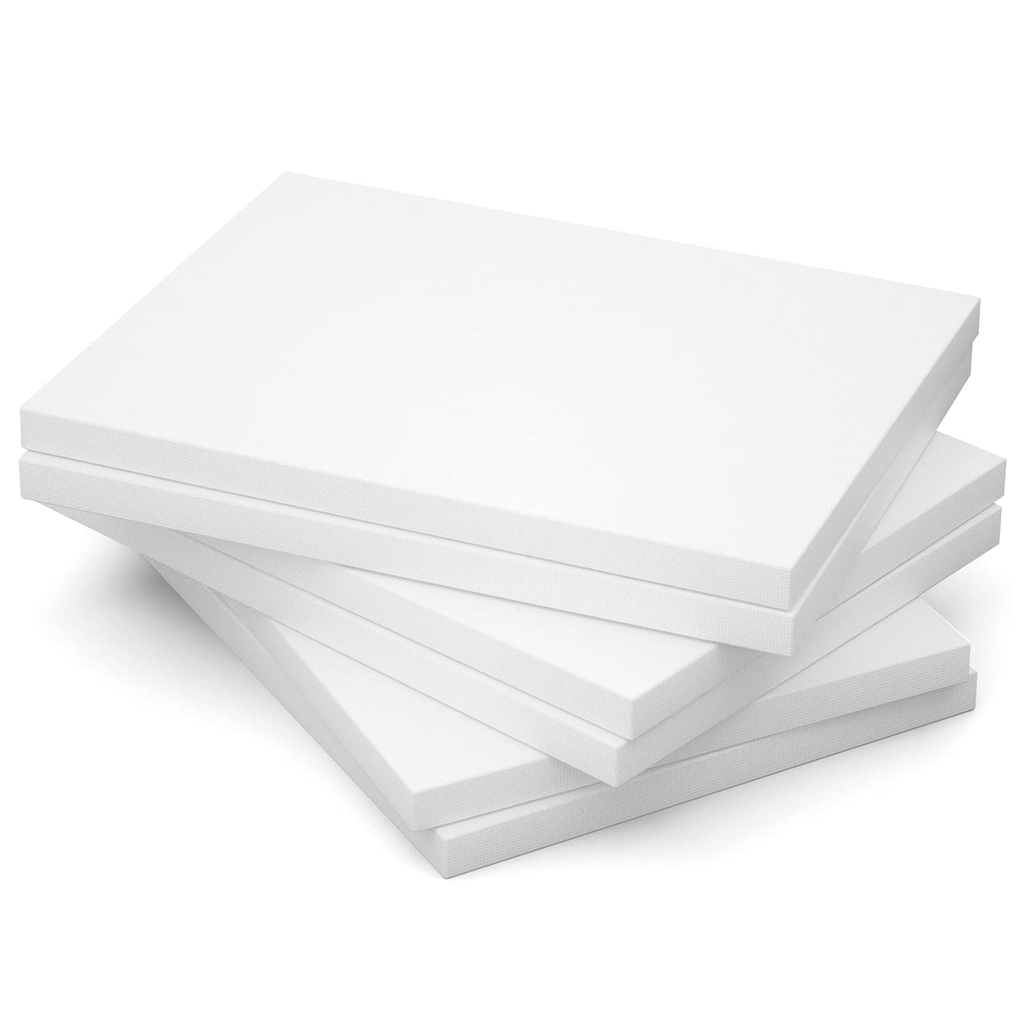 GOTIDEAL Stretched Canvas, Multi Pack 4x4, 5x7, 8x10,9x12, 11x14 Set of 10, Primed White - 100% Cotton Artist Canvas Boards for Painting, Acrylic Pouring, Oil Paint Dry & Wet Art Media