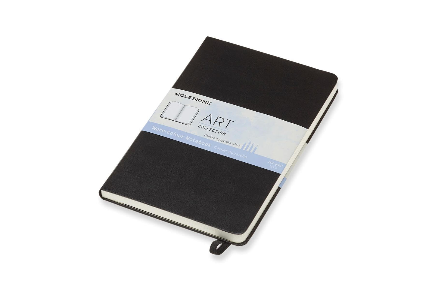 Moleskine Art Sketchbook, Hard Cover, Large (5" x 8.25") Plain/Blank, Black, 104 Pages