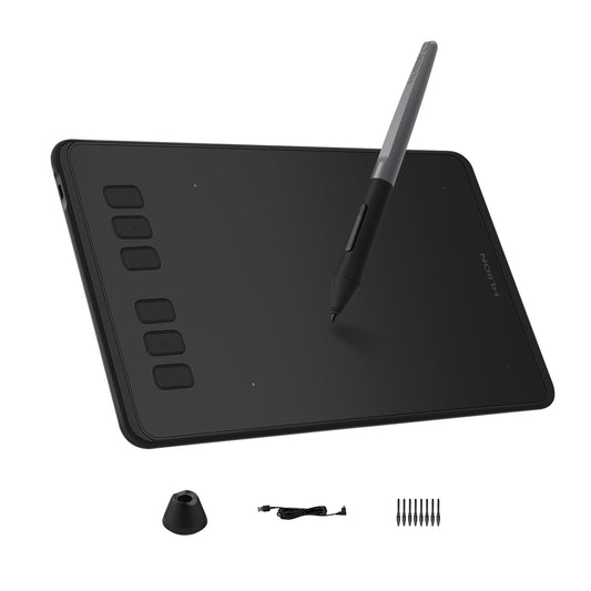 HUION Inspiroy H640P Drawing Tablet, 6x4 inch Art Tablet with Battery-Free Stylus, 8192 Pen Pressure, 6 Hot Keys, Graphics Tablet for Drawing, Writing, Design, Teaching, Work with Mac, PC & Mobile