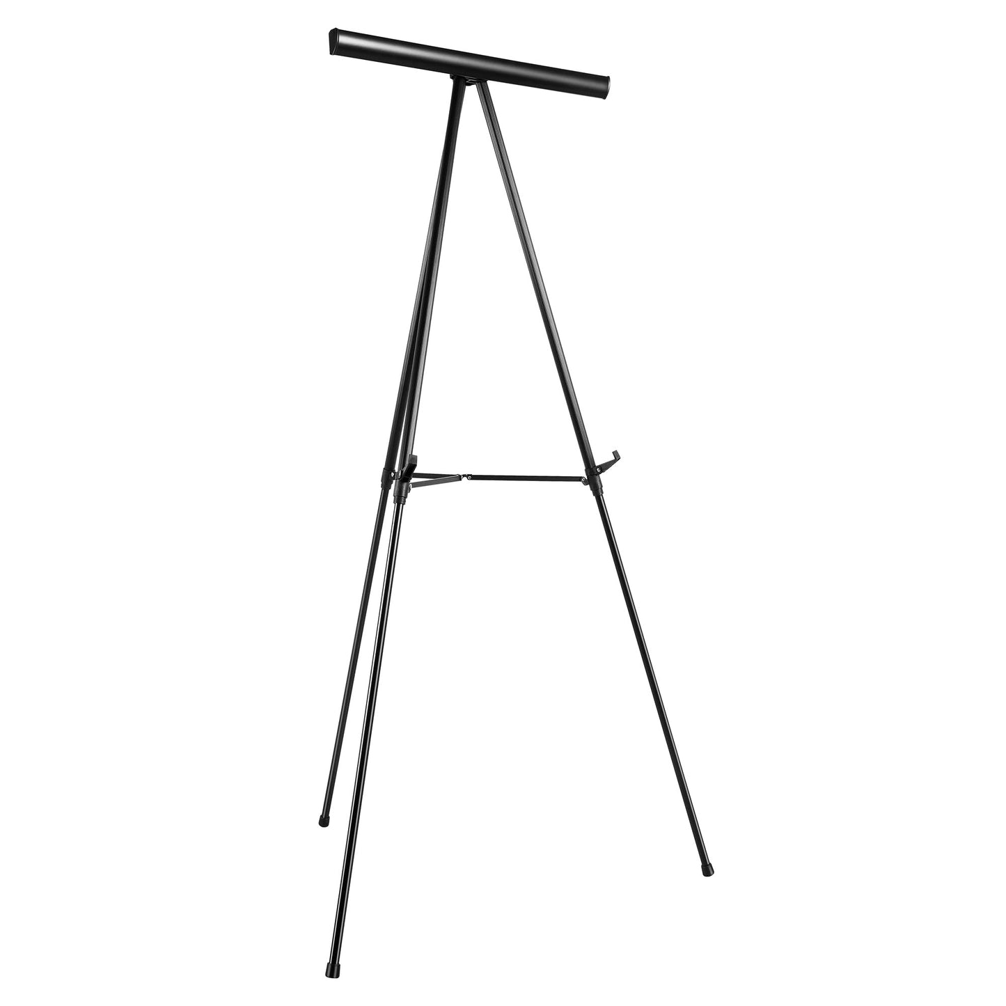 Amazon Basics High Boardroom Black Aluminum Flipchart Whiteboard and Display Easel Stand with Adjustable Height Telescope Tripod, Black, 37 x 18 x 28 Inches