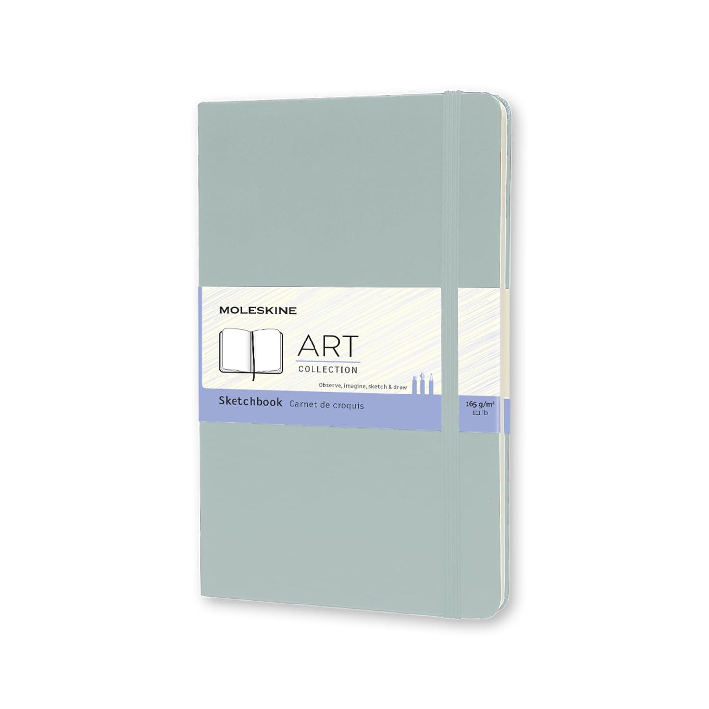 Moleskine Art Sketchbook, Hard Cover, Large (5" x 8.25") Plain/Blank, Black, 104 Pages