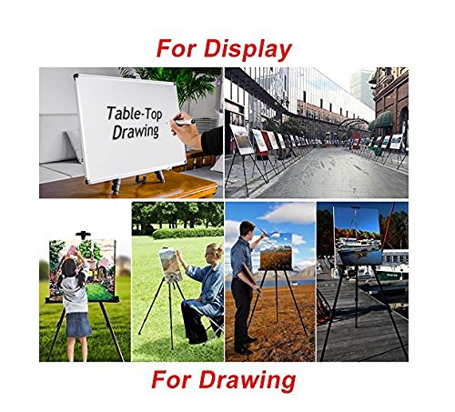 Portable Artist Easel Stand for Painting - Adjustable Height Painting Easel with Bag - Tabletop Art Easel for Painting Canvas Stand, Poster Stand & Wedding Signs Stand - Metal Tripod- 66 inches 2 Pack