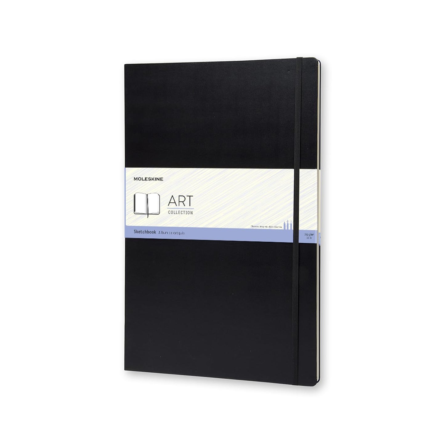 Moleskine Art Sketchbook, Hard Cover, Large (5" x 8.25") Plain/Blank, Black, 104 Pages