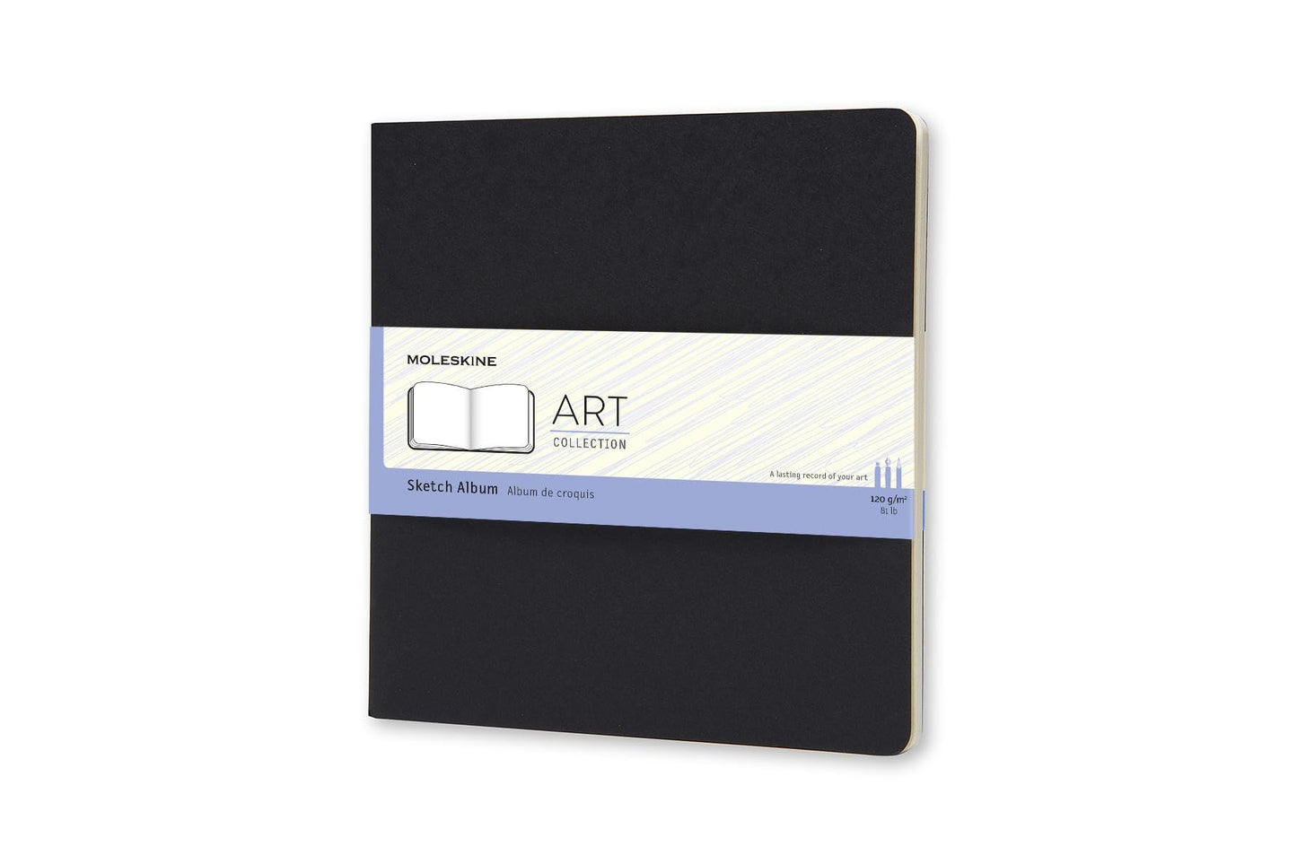 Moleskine Art Sketchbook, Hard Cover, Large (5" x 8.25") Plain/Blank, Black, 104 Pages