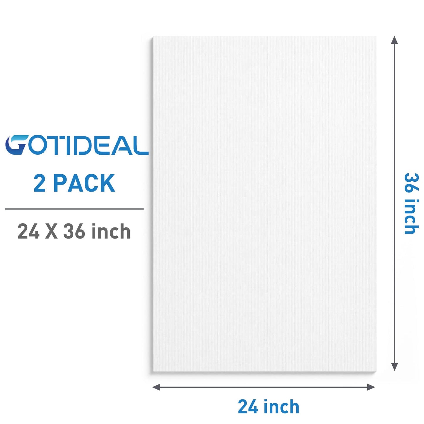 GOTIDEAL Stretched Canvas, Multi Pack 4x4, 5x7, 8x10,9x12, 11x14 Set of 10, Primed White - 100% Cotton Artist Canvas Boards for Painting, Acrylic Pouring, Oil Paint Dry & Wet Art Media