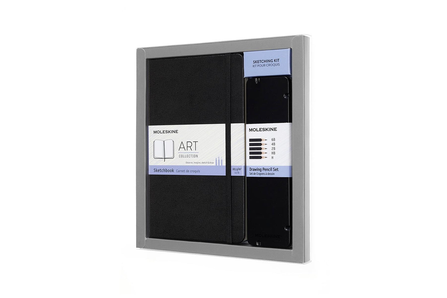 Moleskine Art Sketchbook, Hard Cover, Large (5" x 8.25") Plain/Blank, Black, 104 Pages