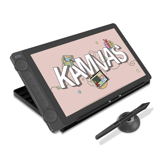 2024 HUION Kamvas 13 (Gen 3) Drawing Tablet with Screen,13.3" Full-laminated Art Tablet with Anti-sparkle Canvas Glass, 99% sRGB, PenTech 4.0, 16384 Pen Pressure, Dual Dial for PC, Mac, Android, Black