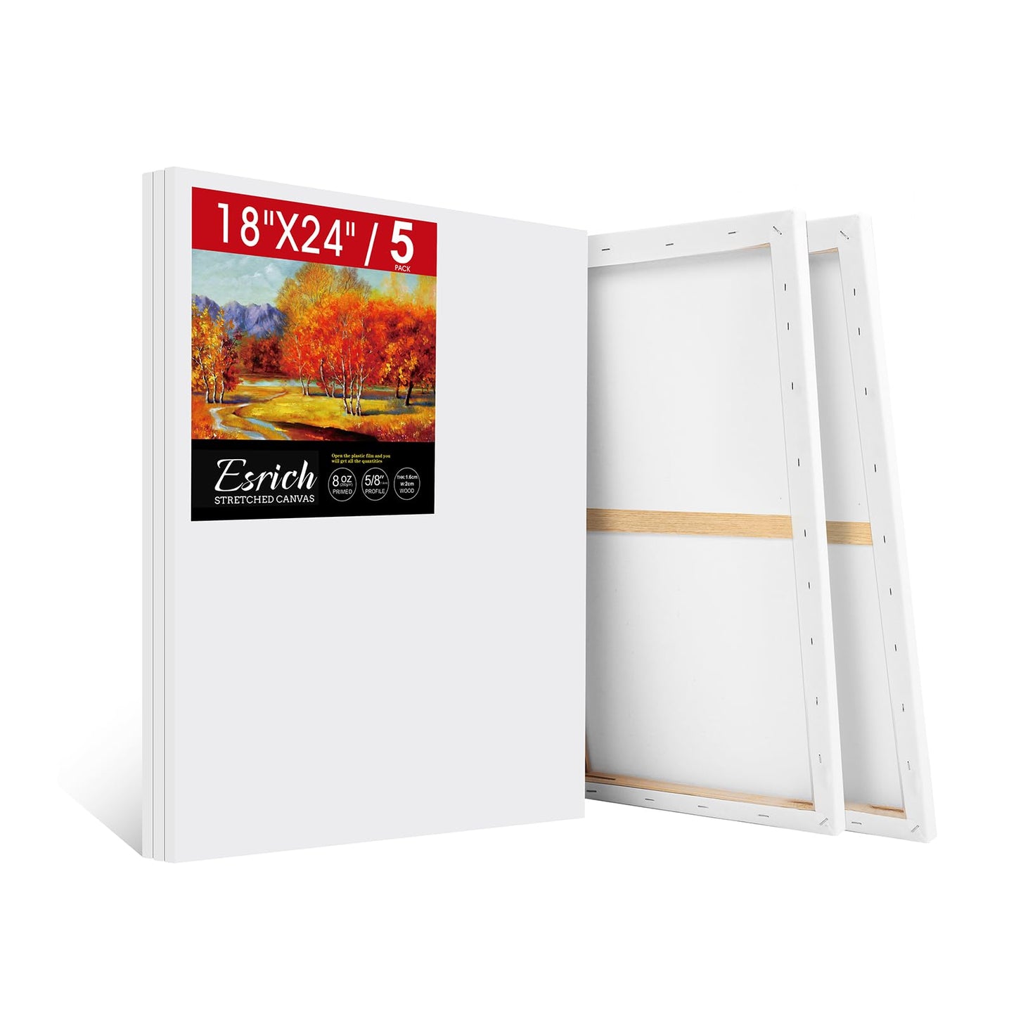 30 Pack Canvases for Painting with 4x4, 5x7, 8x10, 9x12, 11x14, 12x16, Painting Canvas for Oil & Acrylic Paint