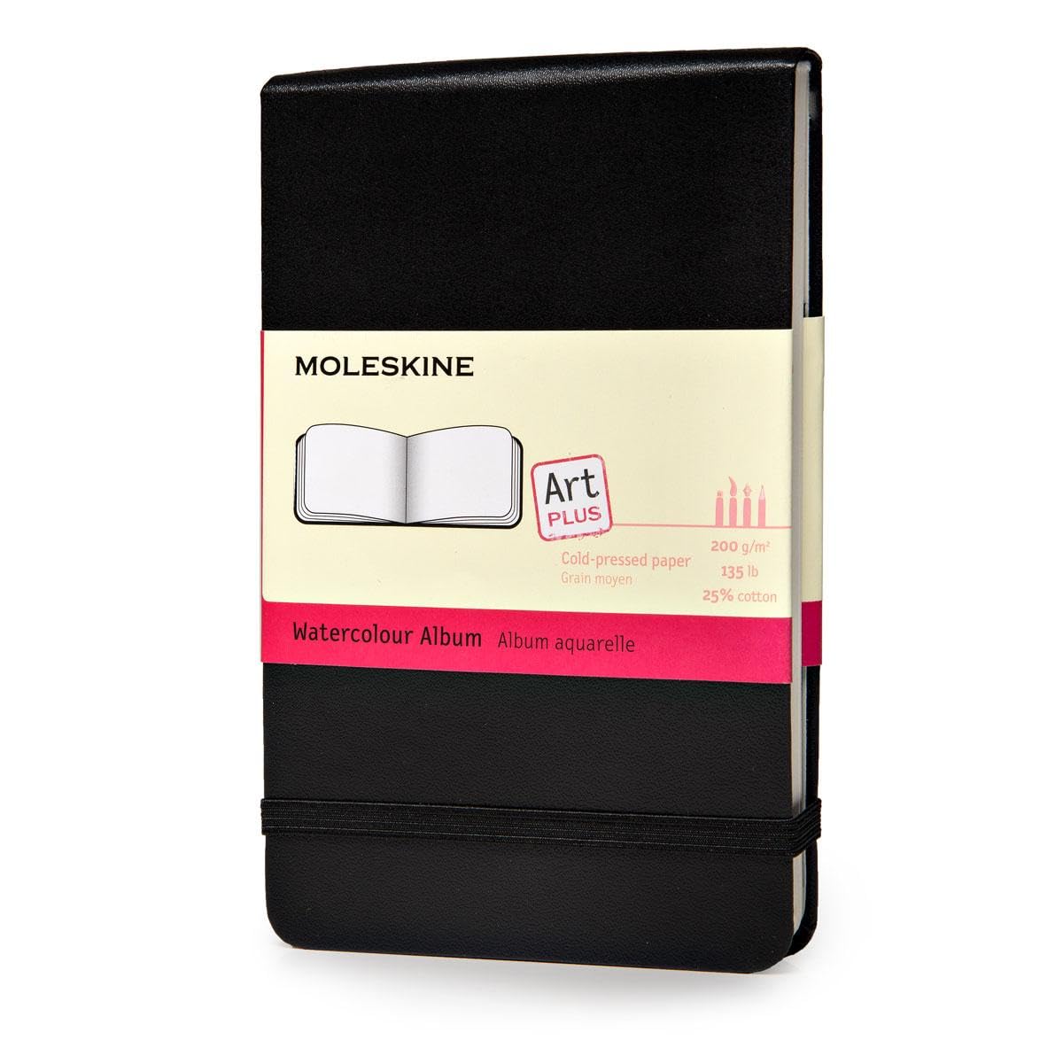 Moleskine Art Sketchbook, Hard Cover, Large (5" x 8.25") Plain/Blank, Black, 104 Pages