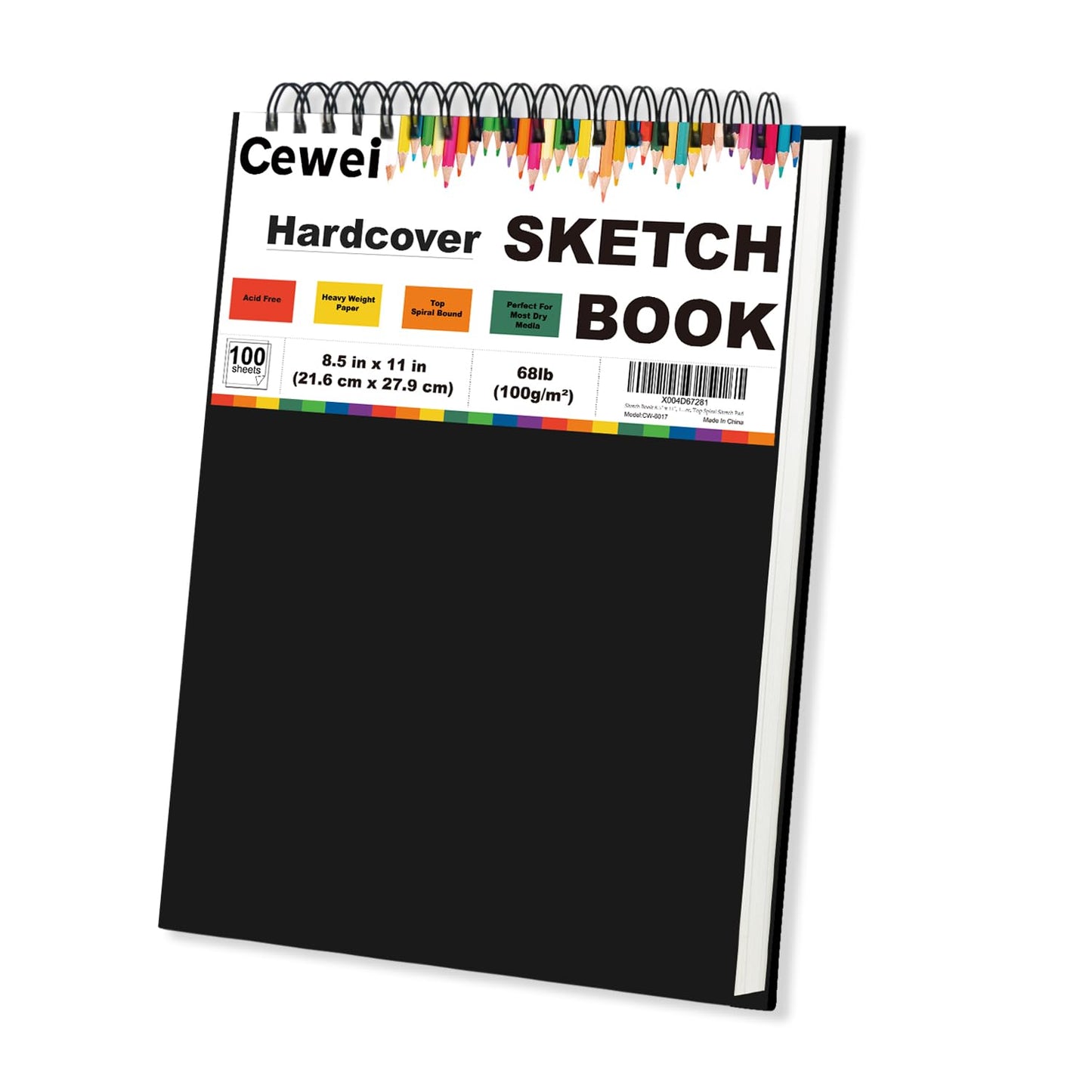 9" x 12" Sketch Book, Top Spiral Sketchbook, 100 Sheets Sketch Pad, (68 lb/100 GSM) Drawing Paper Pad, Drawing Notebook for Kids, Artist Sketchbook for Drawing, Illustration, Art Class Students.