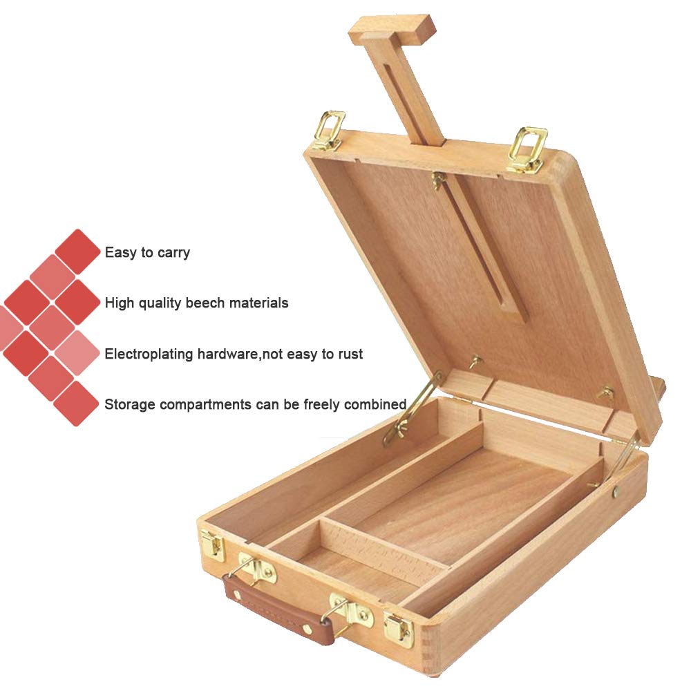 Premium Sketchbox Desktop Art Easel, Tabletop, Wooden for Painting, Student, Artist, Beginner