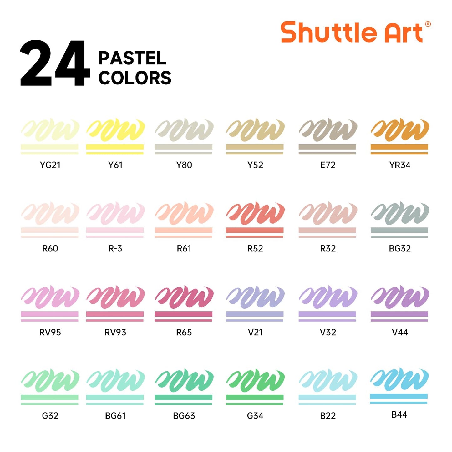 Shuttle Art Automatic Ink Control Acrylic Paint Markers, 60 Colors Brush Tip Acrylic Paint Pens for Rock Painting, Ceramic, Wood, Canvas, Glass, Stone, Fabric, Card Making, DIY & Art Supplies