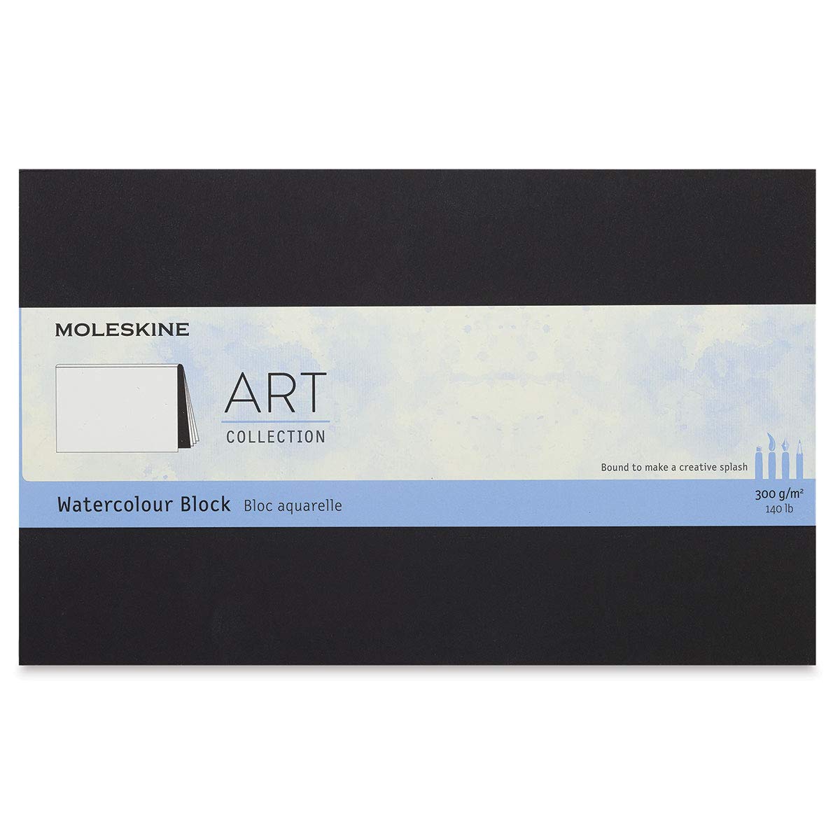 Moleskine Art Sketchbook, Hard Cover, Large (5" x 8.25") Plain/Blank, Black, 104 Pages