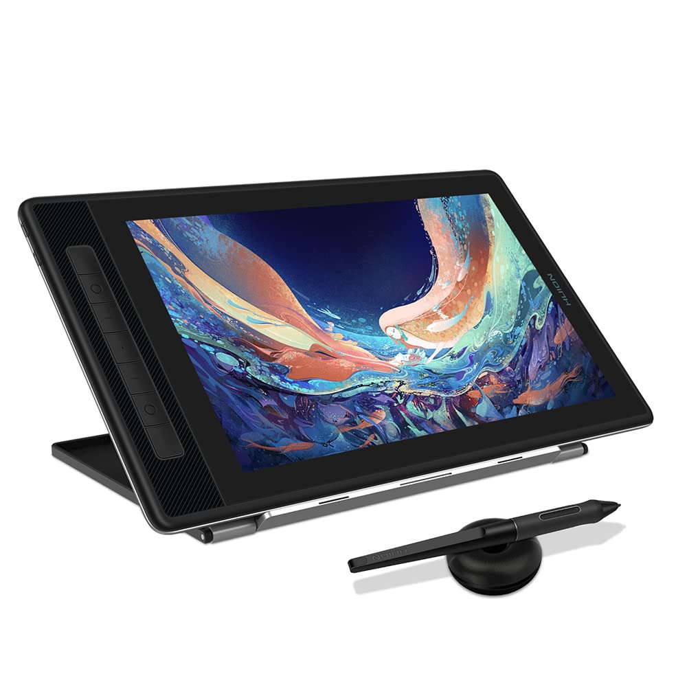 HUION KAMVAS Pro 13 Graphics Drawing Monitor with Stand, Full-Laminated Anti-Glare Screen Battery-Free Stylus 8192 Pen Pressure - 13.3 Inch Pen Tablet Display for Linux, Windows and Mac