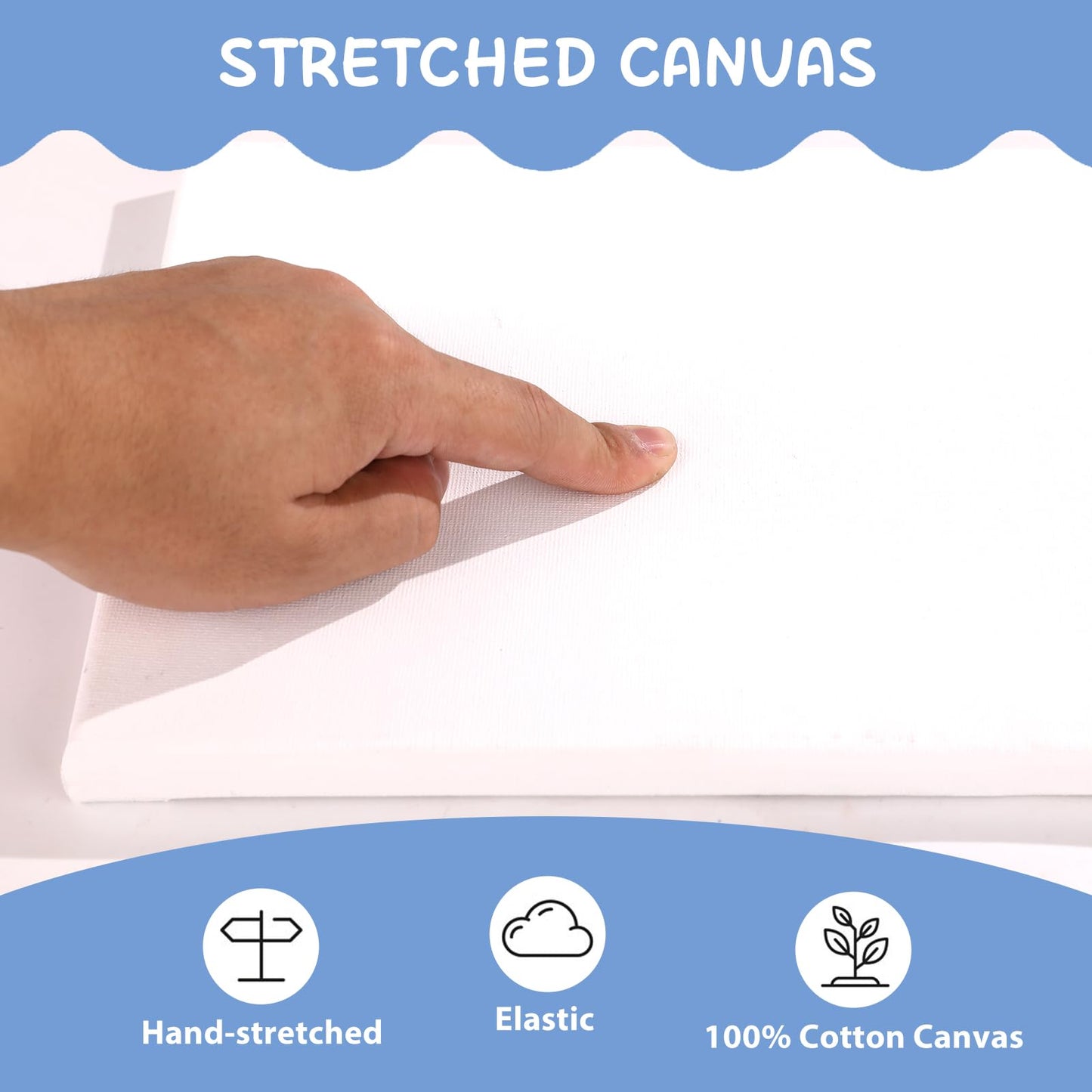 30 Pack Canvases for Painting with 4x4, 5x7, 8x10, 9x12, 11x14, 12x16, Painting Canvas for Oil & Acrylic Paint