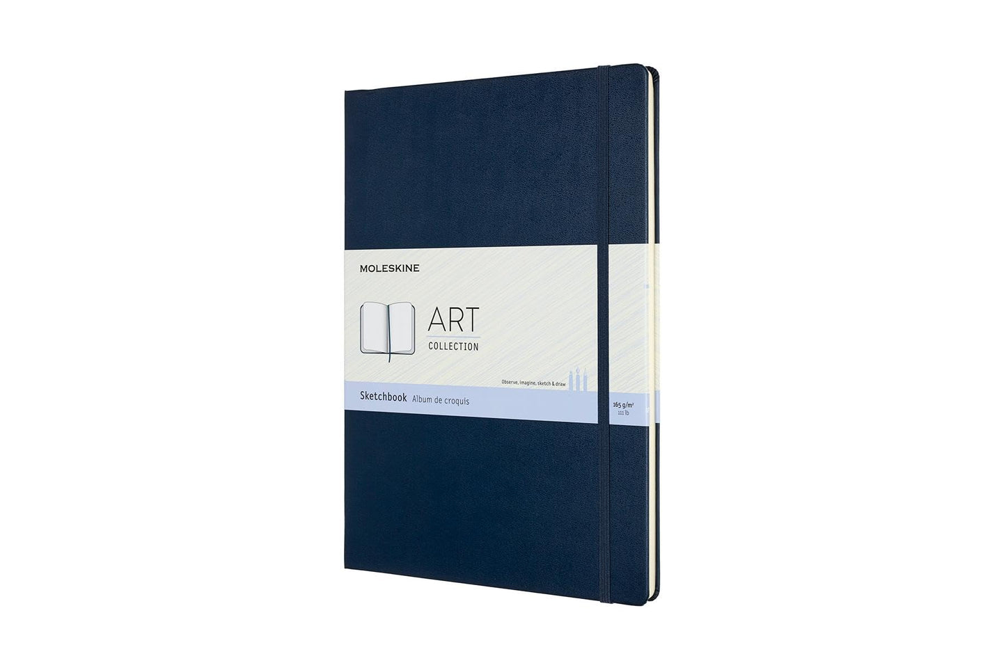 Moleskine Art Sketchbook, Hard Cover, Large (5" x 8.25") Plain/Blank, Black, 104 Pages