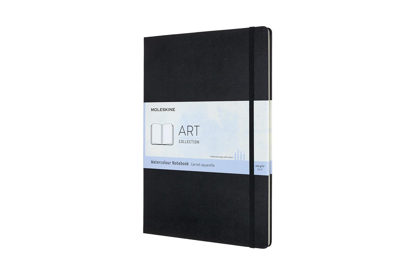 Moleskine Art Sketchbook, Hard Cover, Large (5" x 8.25") Plain/Blank, Black, 104 Pages