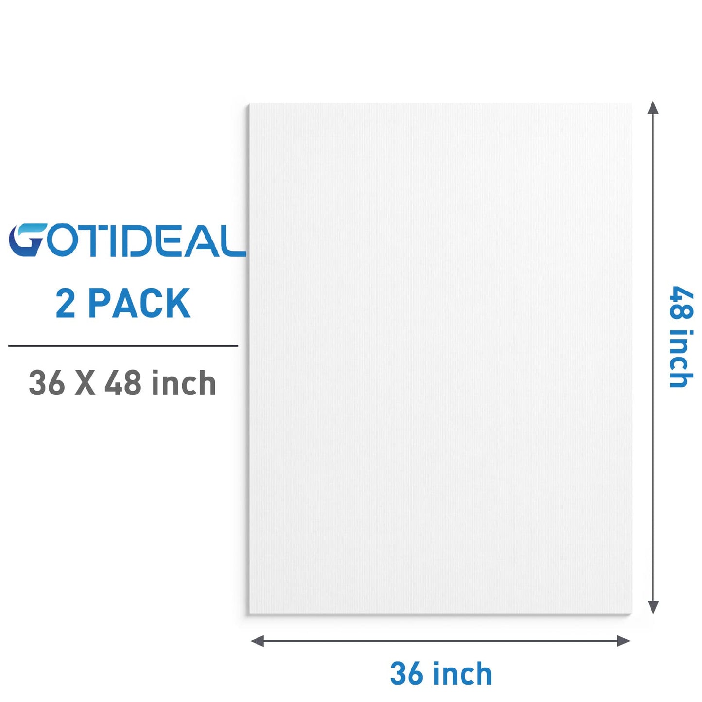 GOTIDEAL Stretched Canvas, Multi Pack 4x4, 5x7, 8x10,9x12, 11x14 Set of 10, Primed White - 100% Cotton Artist Canvas Boards for Painting, Acrylic Pouring, Oil Paint Dry & Wet Art Media