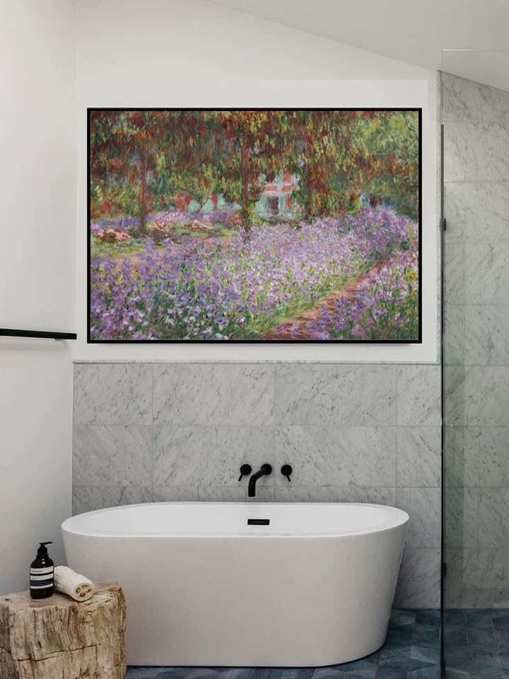 dgbtcart Large Water Lilies by Claude Monet Canvas Wall Art Classic Artwork Painting Print for Living Room Bedroom Office Wall Decor-24 x36