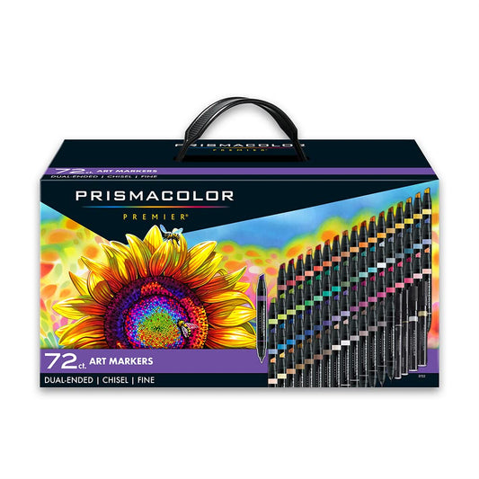 Prismacolor Premier Dual-Ended Art Markers, Alcohol Marker Set, 72 Count - Assorted Colors, Perfect for Adult Coloring, Drawing, Art Supplies, Bible Study Supplies