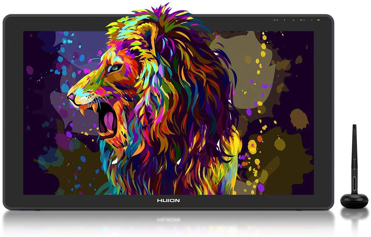 HUION Kamvas 24 Plus 2.5K QHD Graphic Drawing Tablet with Screen, 140%sRGB Full-Laminated QD Drawing Monitor with Battery-Free Stylus 8192 Pen Pressure Tilt for PC, Mac, Android, 23.8inch Pen Display