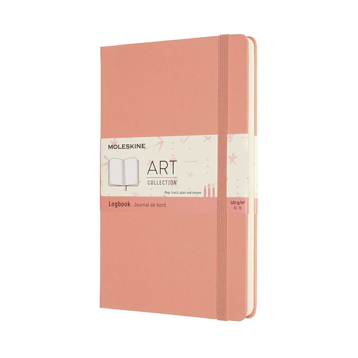 Moleskine Art Sketchbook, Hard Cover, Large (5" x 8.25") Plain/Blank, Black, 104 Pages