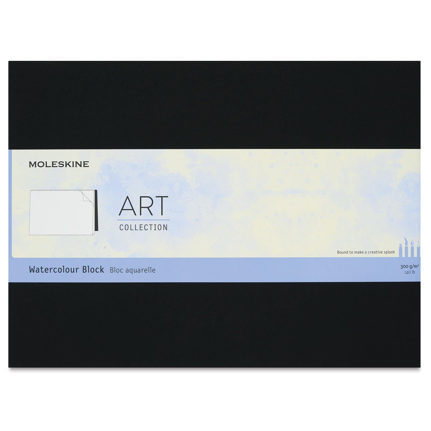 Moleskine Art Sketchbook, Hard Cover, Large (5" x 8.25") Plain/Blank, Black, 104 Pages