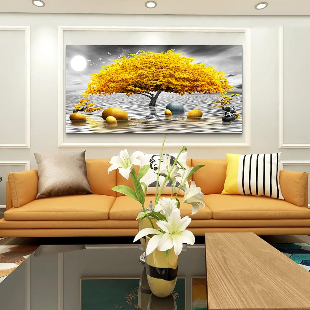 Wall Decorations For Living Room Large Canvas Wall Art For Bedroom Modern Fashion Office Wall Decor Pictures Wall Artwork Blue Sun Beach Grass Ocean Landscape Paintings Canvas Art Prints Home Decor