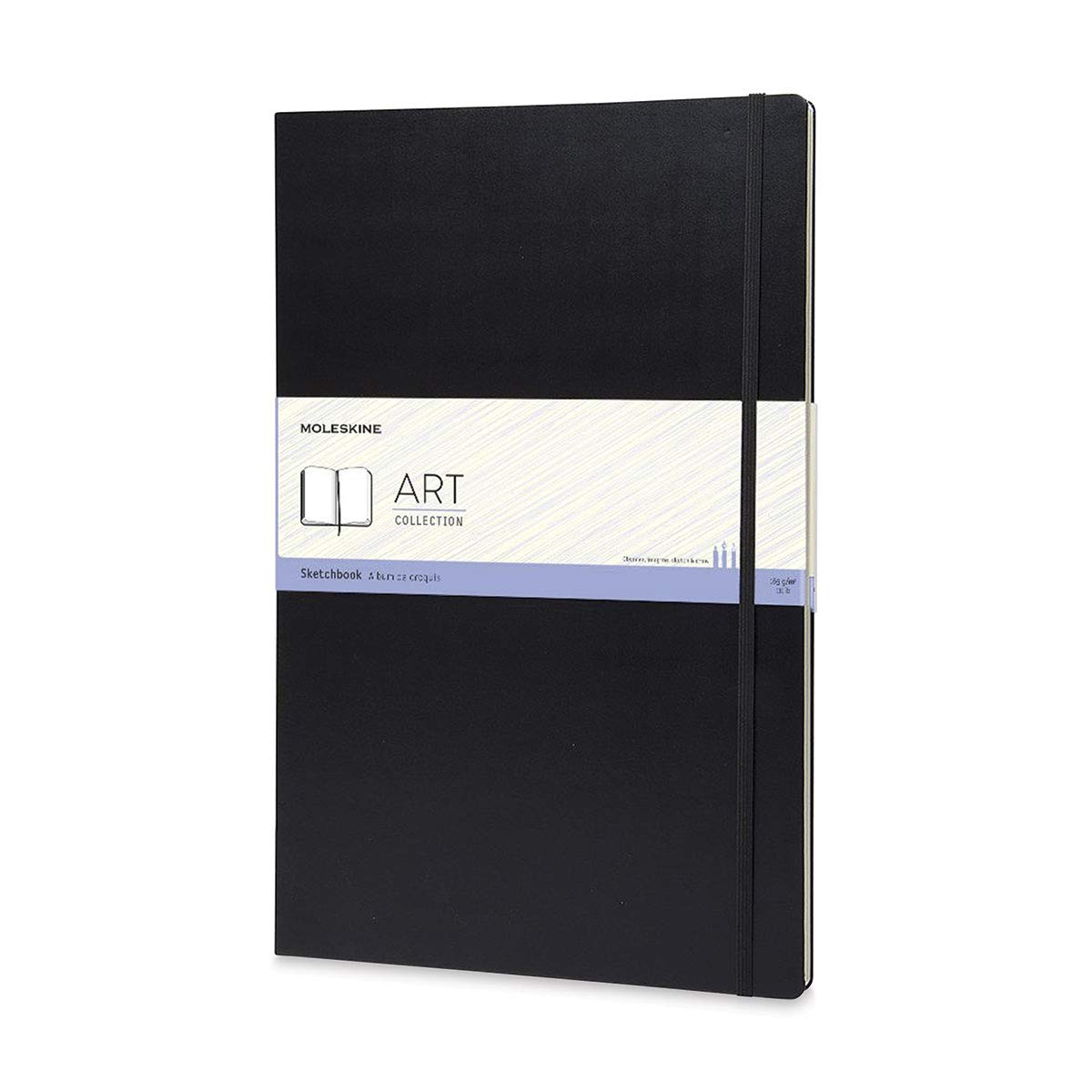 Moleskine Art Sketchbook, Hard Cover, Large (5" x 8.25") Plain/Blank, Black, 104 Pages