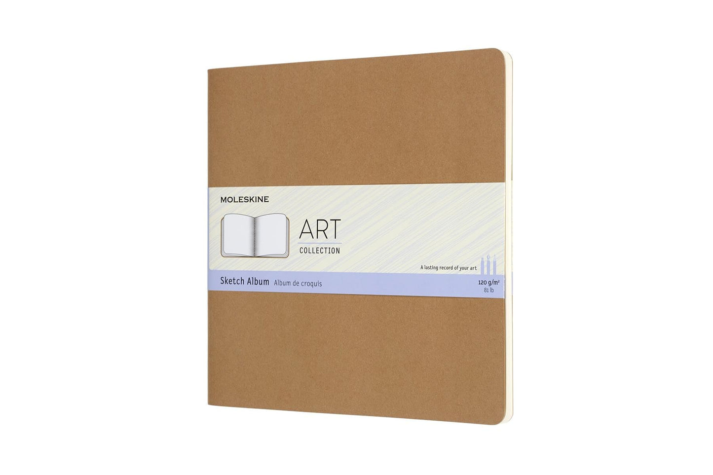 Moleskine Art Sketchbook, Hard Cover, Large (5" x 8.25") Plain/Blank, Black, 104 Pages