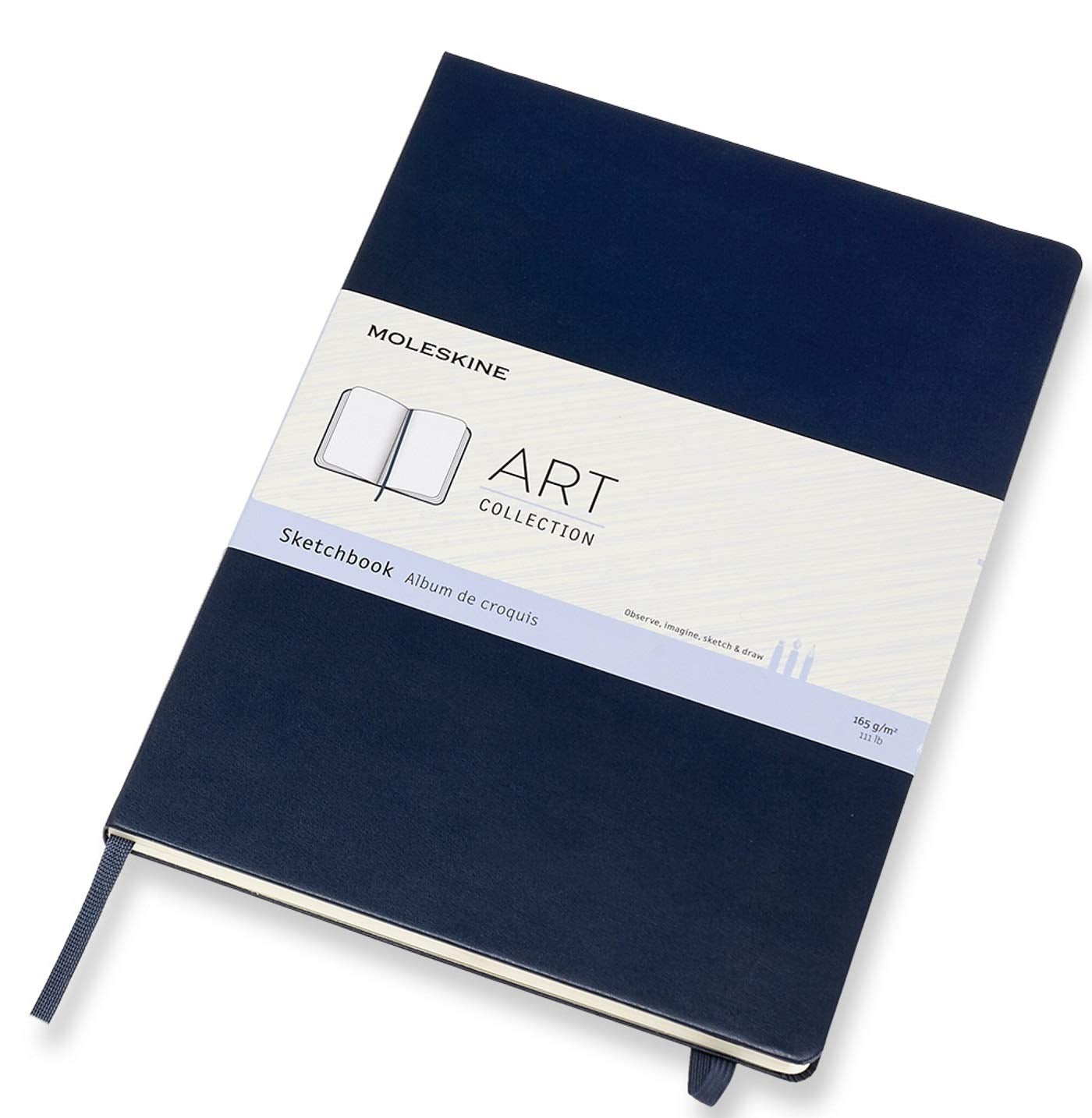 Moleskine Art Sketchbook, Hard Cover, Large (5" x 8.25") Plain/Blank, Black, 104 Pages