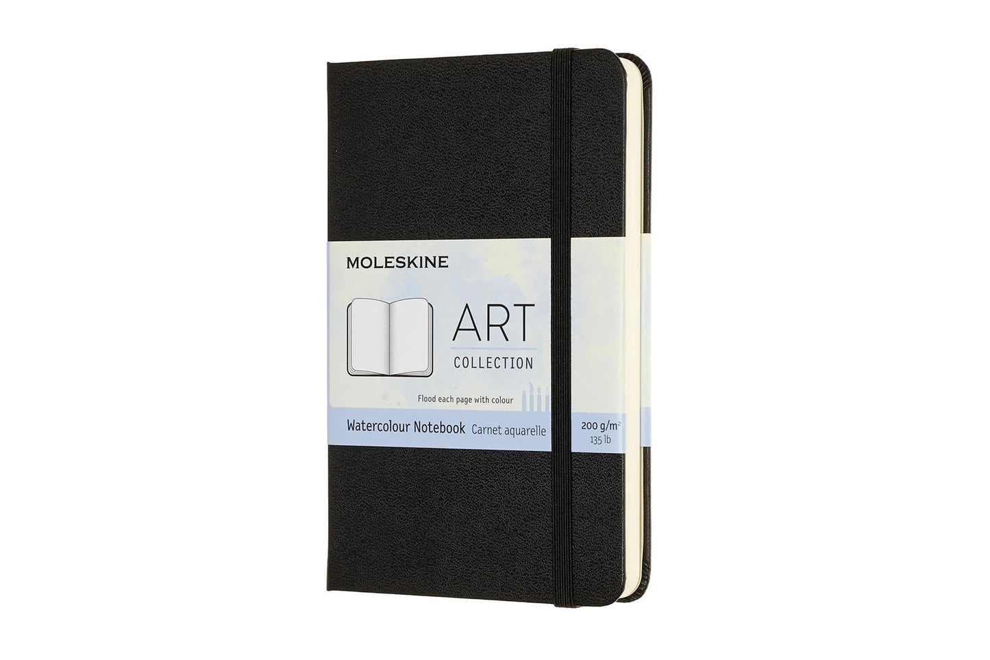 Moleskine Art Sketchbook, Hard Cover, Large (5" x 8.25") Plain/Blank, Black, 104 Pages