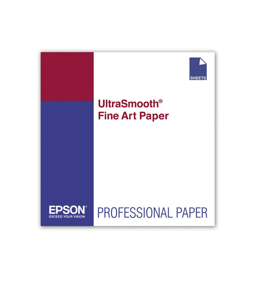 Epson UltraSmooth Fine Art Paper, 17 x 22 Inch, 25 sheets (S041897)