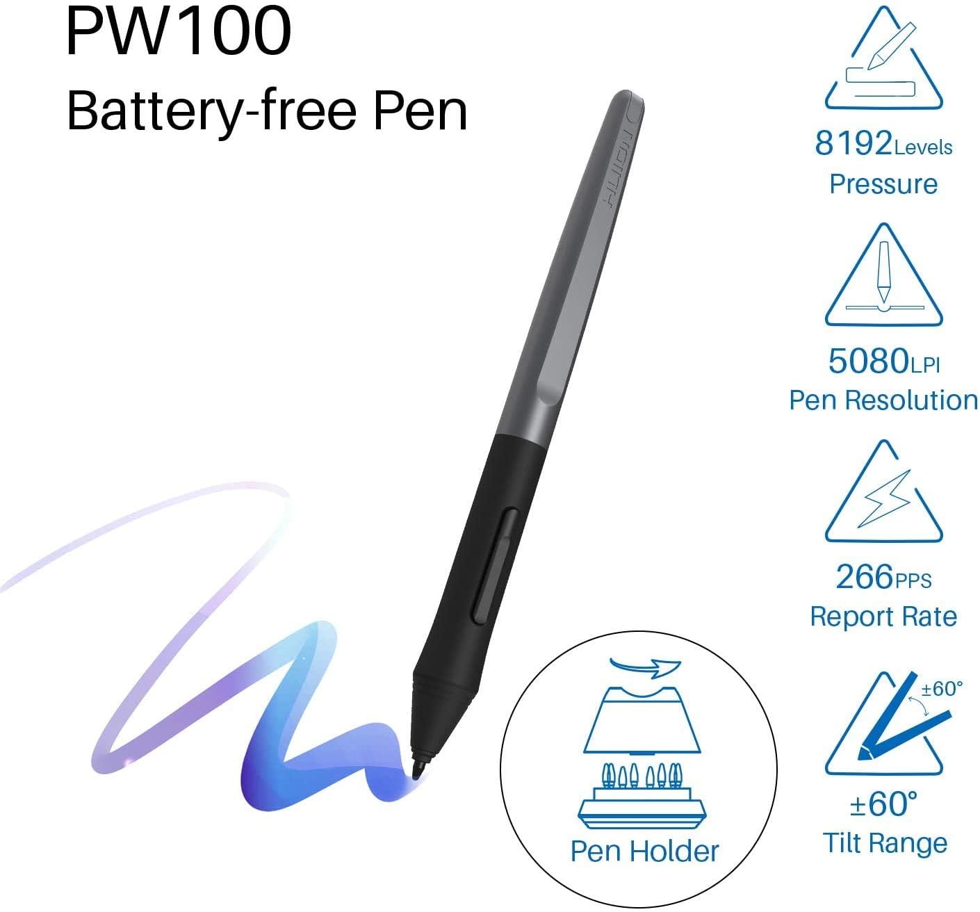 HUION Inspiroy H640P Drawing Tablet, 6x4 inch Art Tablet with Battery-Free Stylus, 8192 Pen Pressure, 6 Hot Keys, Graphics Tablet for Drawing, Writing, Design, Teaching, Work with Mac, PC & Mobile