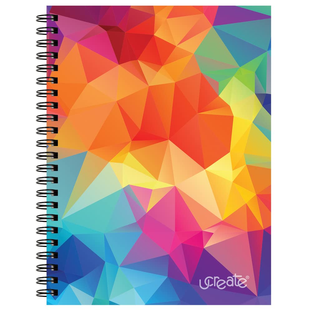 UCreate Poly Cover Sketch Book, Heavyweight, 6" x 9", Black, 75 Sheets