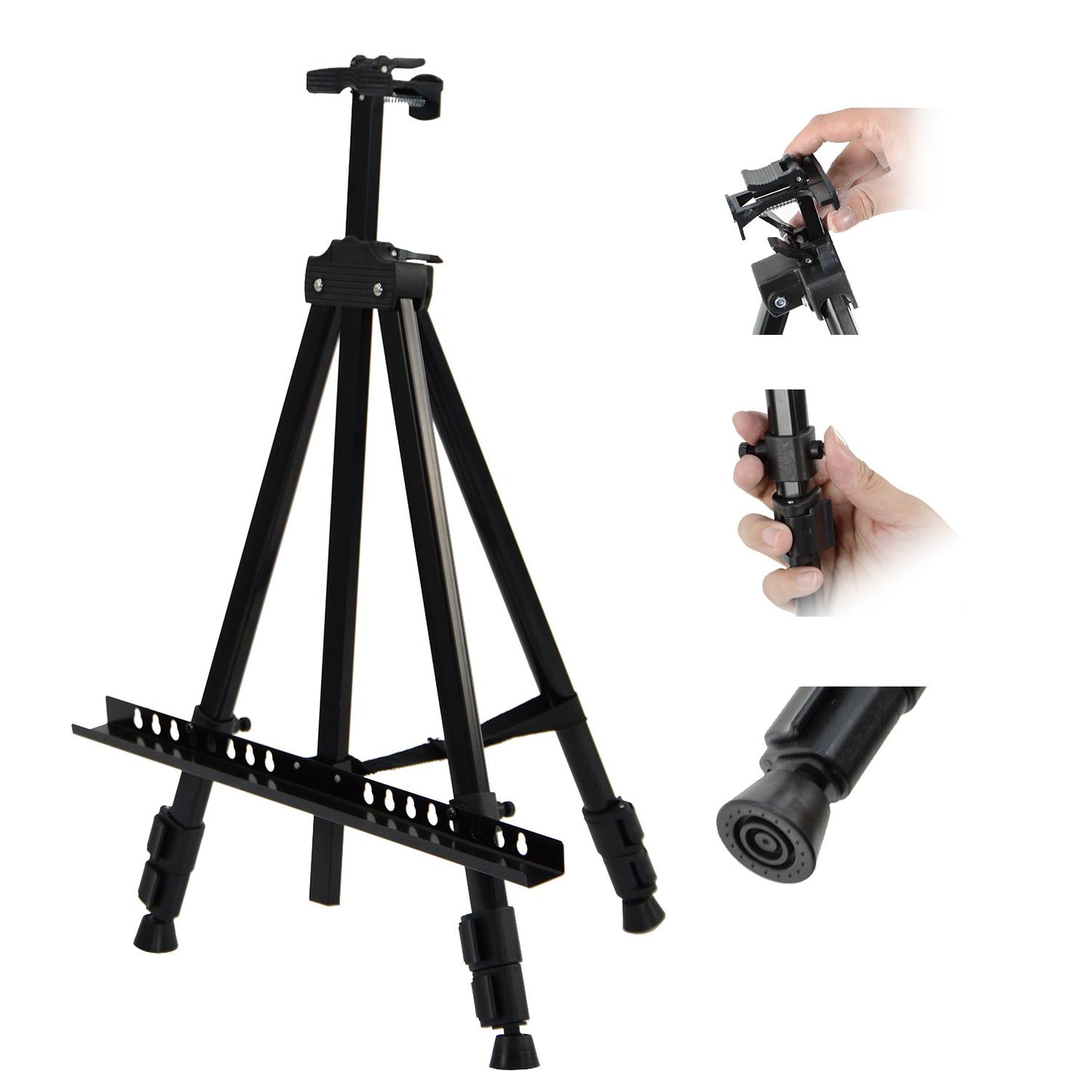 Portable Artist Easel Stand for Painting - Adjustable Height Painting Easel with Bag - Tabletop Art Easel for Painting Canvas Stand, Poster Stand & Wedding Signs Stand - Metal Tripod- 66 inches 2 Pack