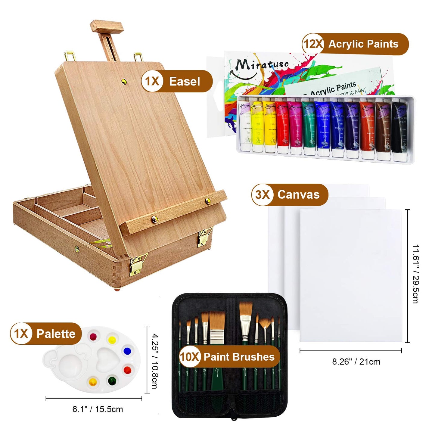 Premium Sketchbox Desktop Art Easel, Tabletop, Wooden for Painting, Student, Artist, Beginner