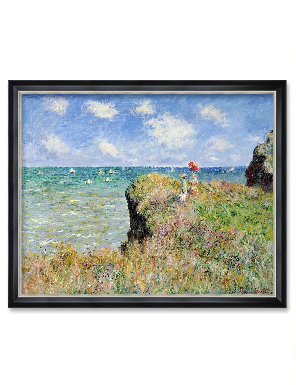 DECORARTS - Bouquet of Sunflowers Claude Monet Art Reproduction. Giclee Print& Museum Quality Framed Art for Wall Decor. Framed size: 26x22