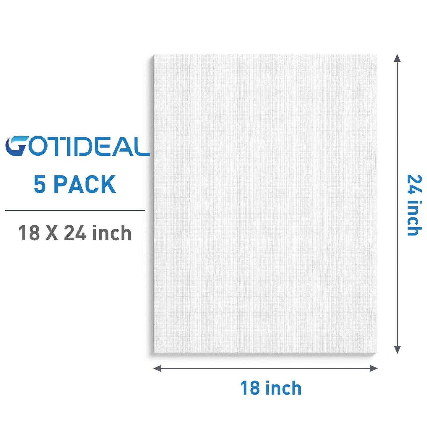 GOTIDEAL Stretched Canvas, Multi Pack 4x4, 5x7, 8x10,9x12, 11x14 Set of 10, Primed White - 100% Cotton Artist Canvas Boards for Painting, Acrylic Pouring, Oil Paint Dry & Wet Art Media