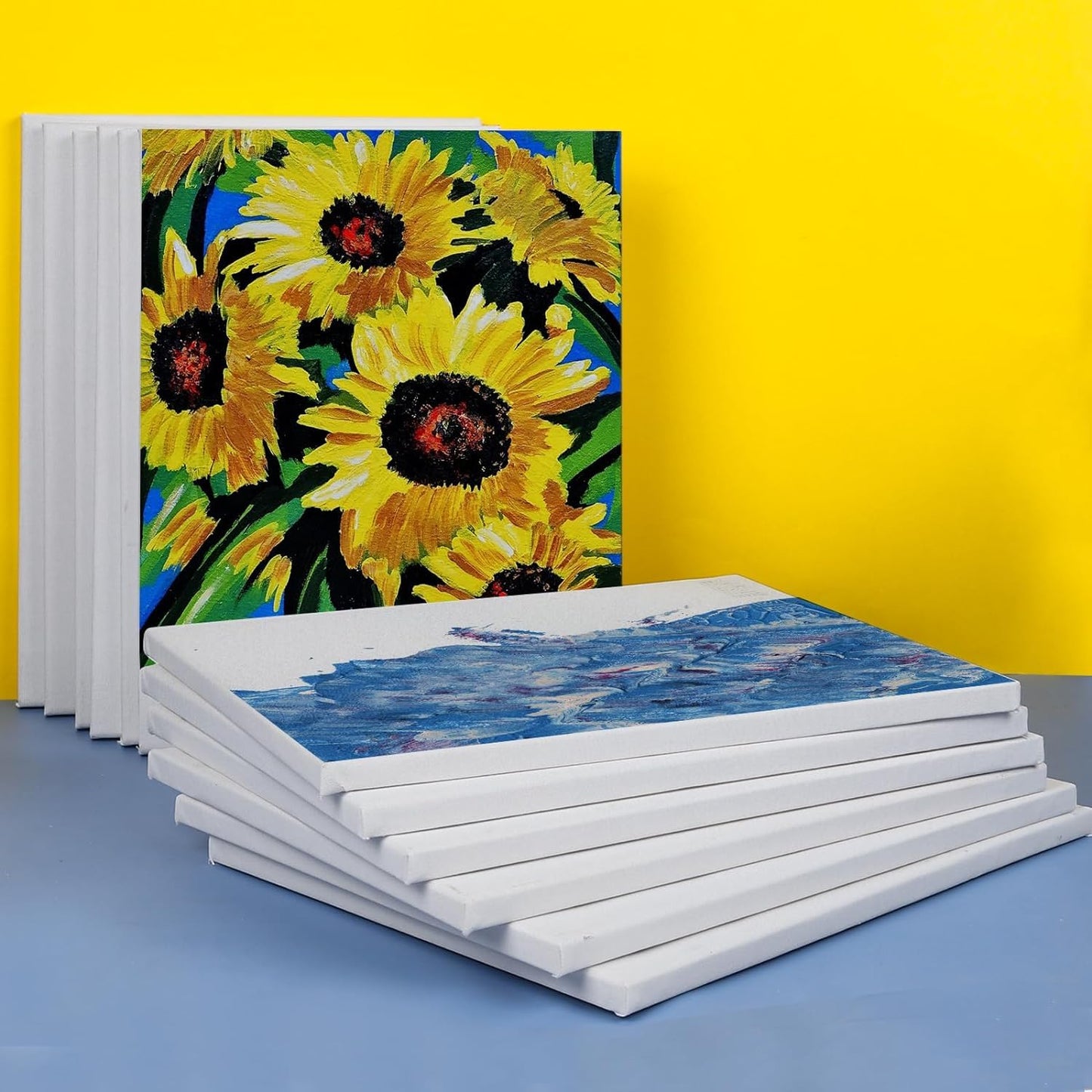 30 Pack Canvases for Painting with 4x4, 5x7, 8x10, 9x12, 11x14, 12x16, Painting Canvas for Oil & Acrylic Paint