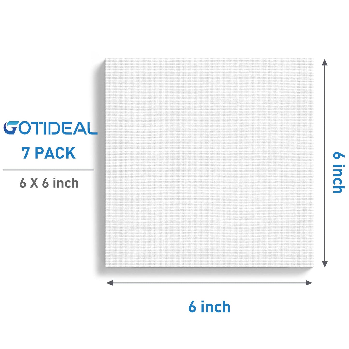 GOTIDEAL Stretched Canvas, Multi Pack 4x4, 5x7, 8x10,9x12, 11x14 Set of 10, Primed White - 100% Cotton Artist Canvas Boards for Painting, Acrylic Pouring, Oil Paint Dry & Wet Art Media