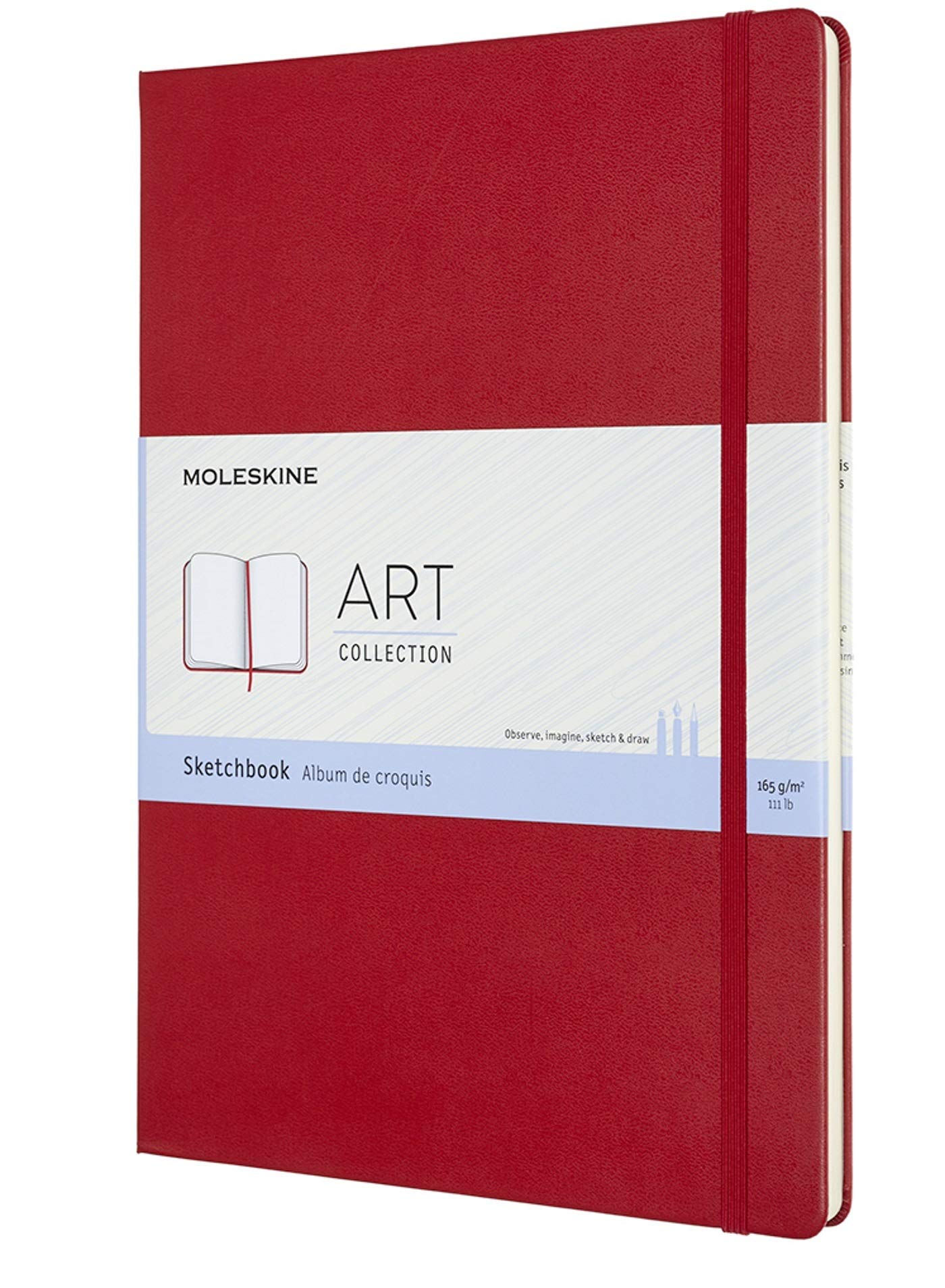 Moleskine Art Sketchbook, Hard Cover, Large (5" x 8.25") Plain/Blank, Black, 104 Pages