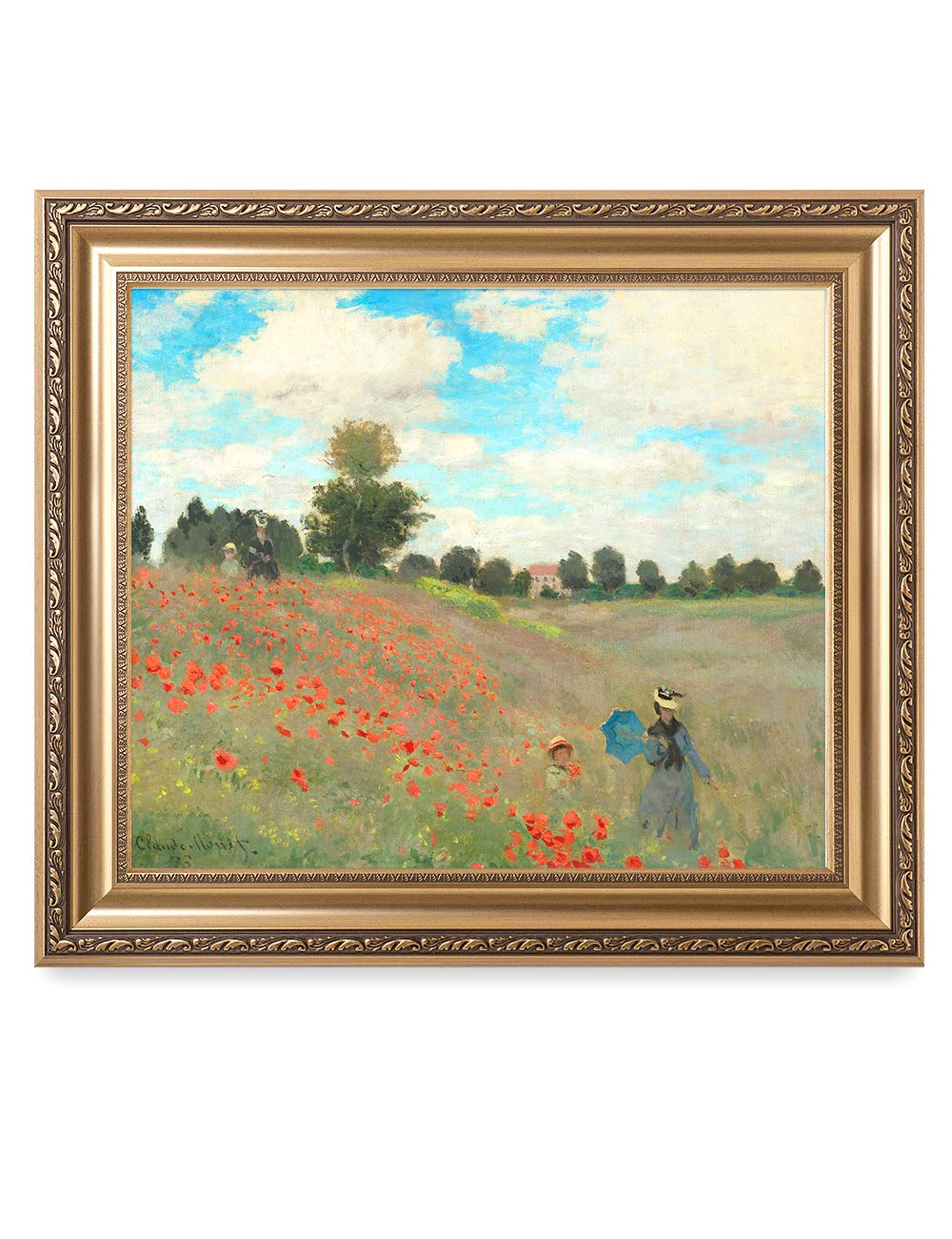 DECORARTS - Bouquet of Sunflowers Claude Monet Art Reproduction. Giclee Print& Museum Quality Framed Art for Wall Decor. Framed size: 26x22