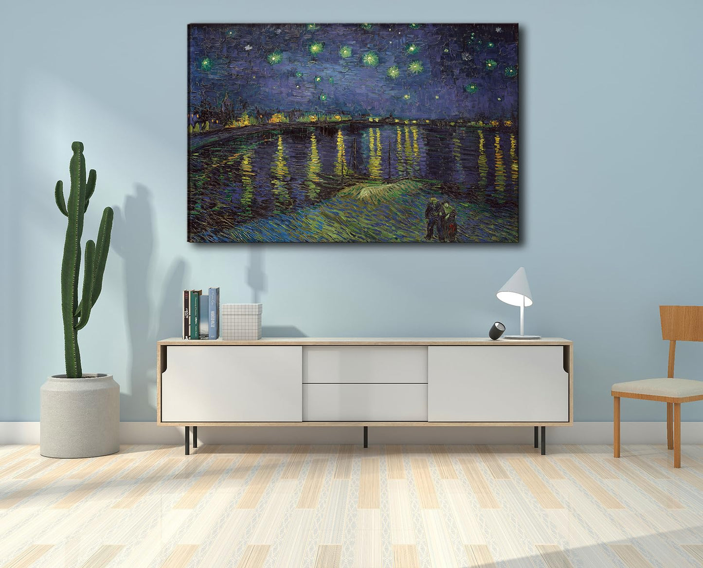 Vincent Van Gogh Canvas Wall Art Paintings, Famous Starry Night Picture Prints for Decor Classic Cafe Terrace At Night Artwork Reproduction Poster for Bedroom Living Room Office Decoration 12"x16"x3 Piece