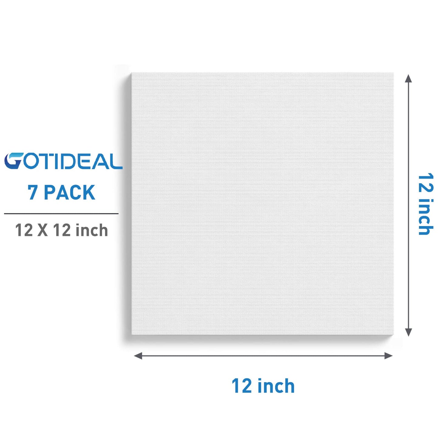 GOTIDEAL Stretched Canvas, Multi Pack 4x4, 5x7, 8x10,9x12, 11x14 Set of 10, Primed White - 100% Cotton Artist Canvas Boards for Painting, Acrylic Pouring, Oil Paint Dry & Wet Art Media