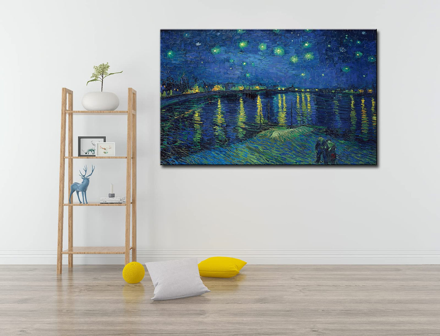 Vincent Van Gogh Canvas Wall Art Paintings, Famous Starry Night Picture Prints for Decor Classic Cafe Terrace At Night Artwork Reproduction Poster for Bedroom Living Room Office Decoration 12"x16"x3 Piece