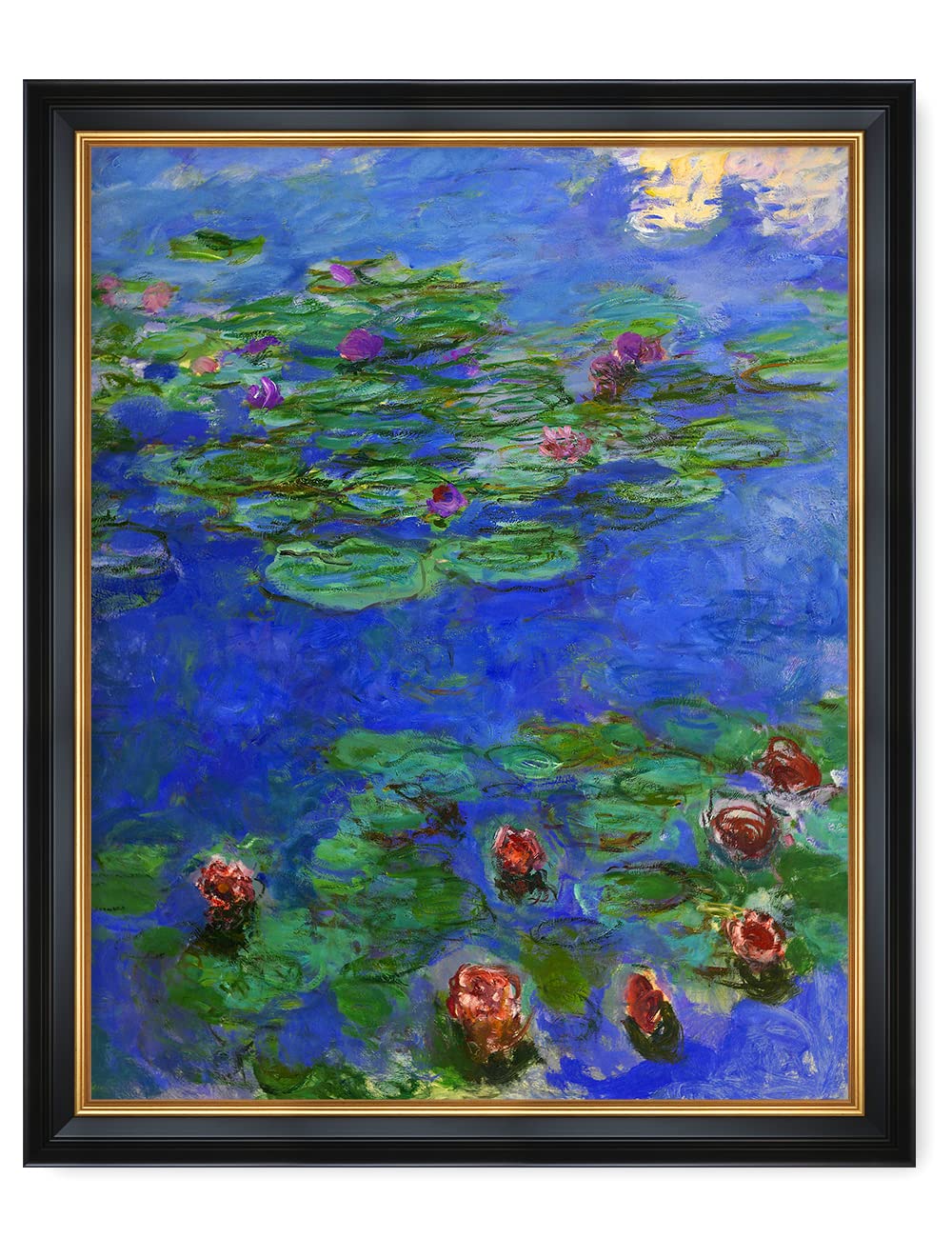 DECORARTS - Bouquet of Sunflowers Claude Monet Art Reproduction. Giclee Print& Museum Quality Framed Art for Wall Decor. Framed size: 26x22